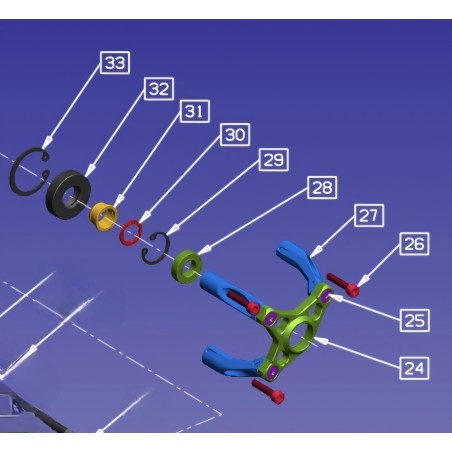 Mecatech Kugellager für Top Gun Y-Flansch